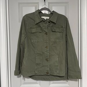 Cato Large Button Front Olive Green Jacket